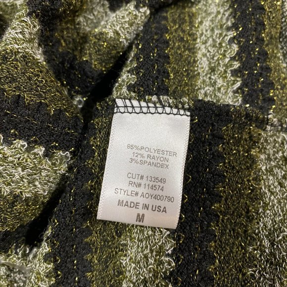 Anthropologie Ro & De Stripe Boho Babydoll Top Peplum Style NWT Size Medium - Picture 8 of 9